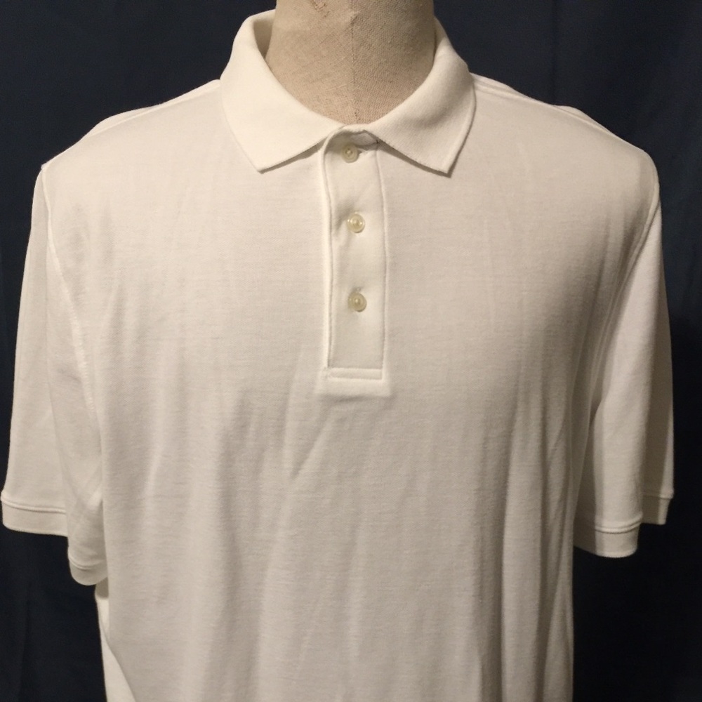 Men’s XL White Croft and Barrow Polo